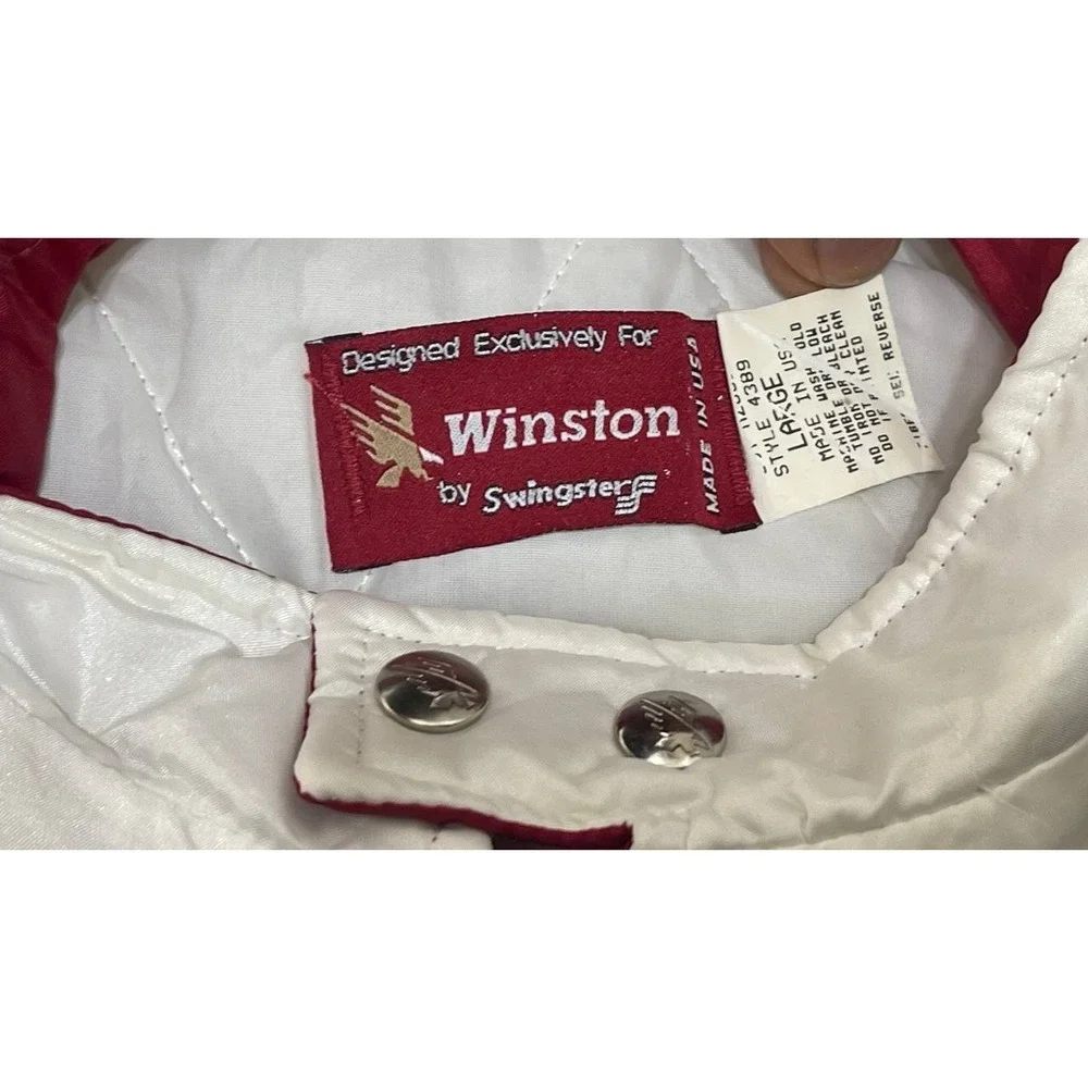 Mens Winston By Swingster Jacket Racing‎ Cup Windbreaker Nascar Sz L USA